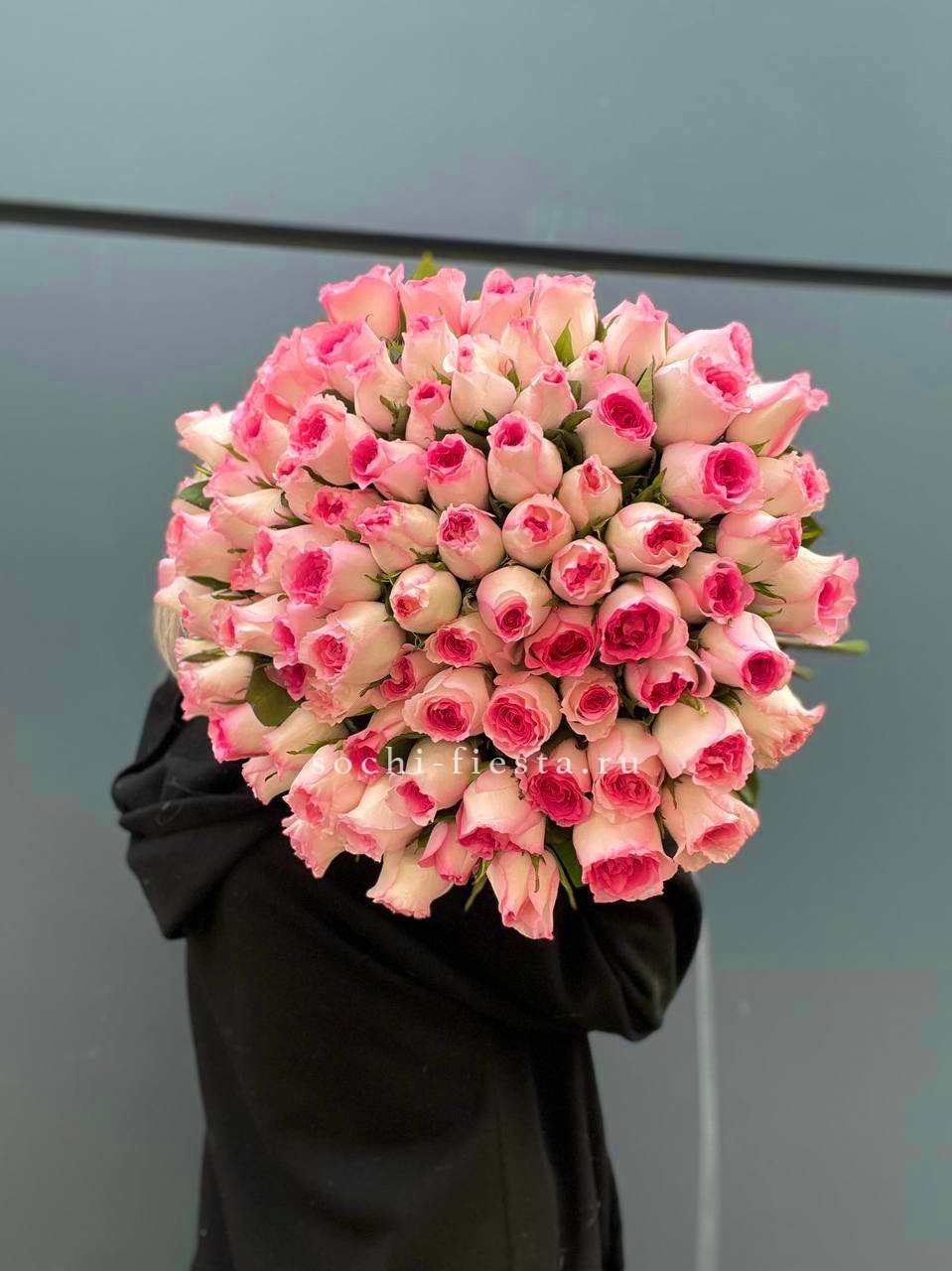 101 розовая роза в Сириусе