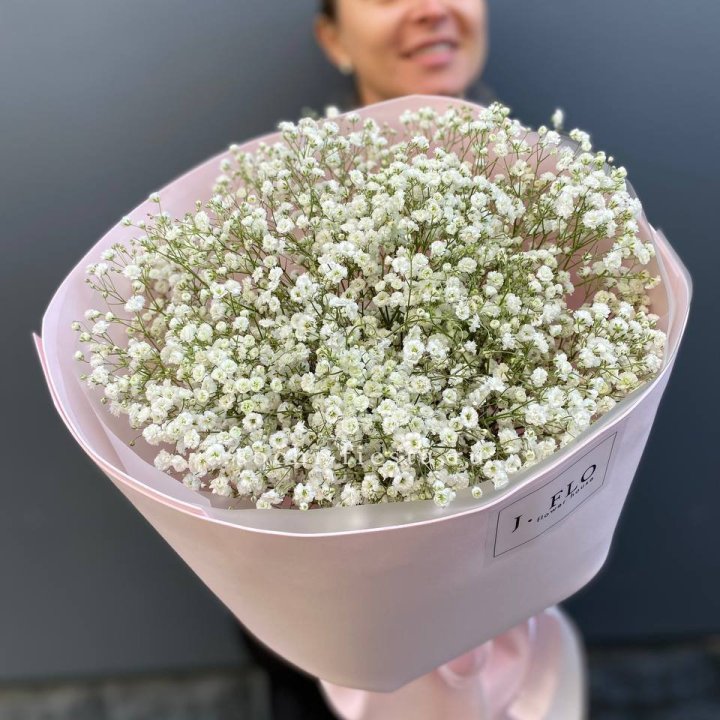 11 белых гипсофил в фоамиране в Сириусе