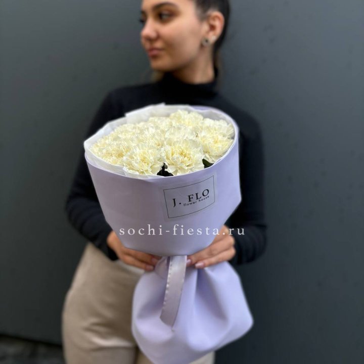 Белые Диантусы 15шт в Сириусе