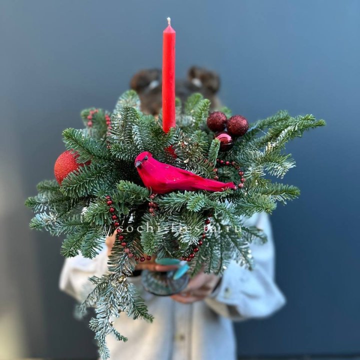 Новогодняя композиция в бокале в Сириусе