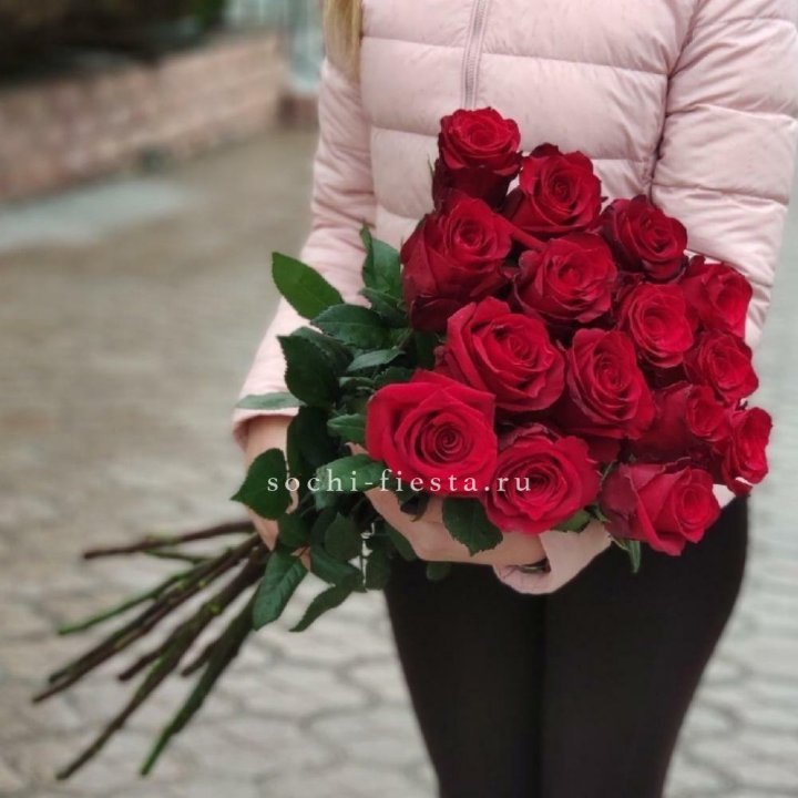 15 высоких красных роз в Сириусе
