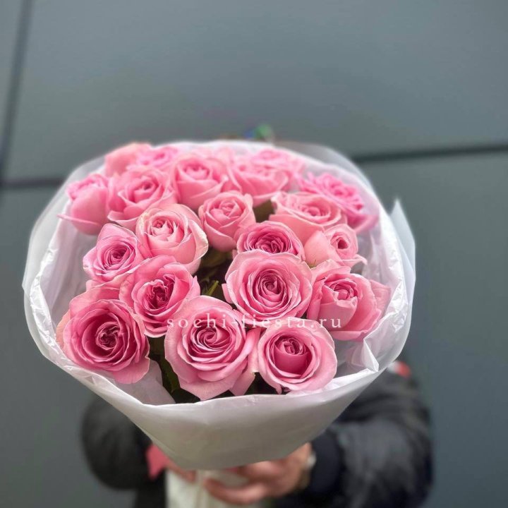 21 Розовая роза в белом в Сириусе