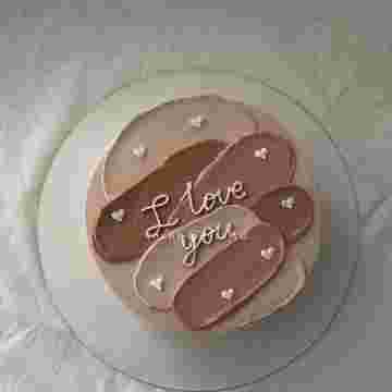Бенто-торт "I Love You" beige в Сириусе