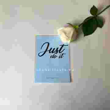 Открытка к букету "Just do it" в Сириусе