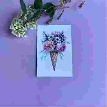 Открытка к букету "Flowercream" в Сириусе